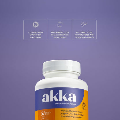AKKA Akkermansia Probiotic, Liver Cleanse, Detox & Repair, Non-GMO, 60 Caps | Liver health support for energy, digestion & metabolism with akkermansia muciniphila. Gluten-free.